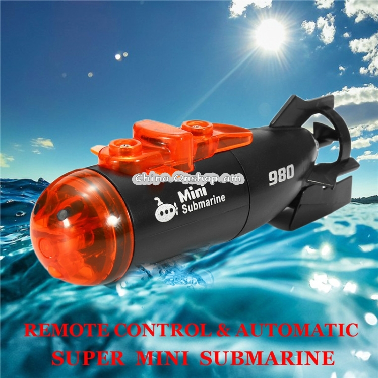 Mini Micro Radio Remote Control RC Submarine Ship Boat With LED Light Toy Gift Flashing Light
