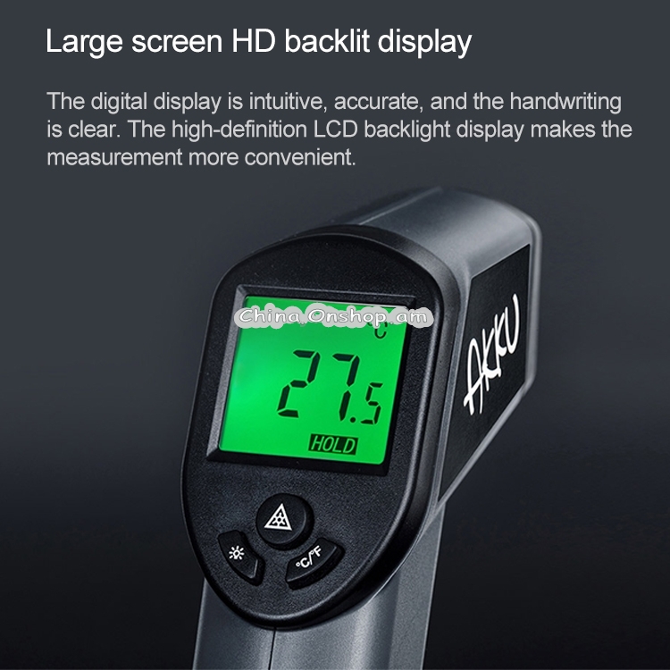 Original Xiaomi AKKU Infrared Thermometer Portable LCD Digital Non-Contact IR Laser Temperature Meter, Temperature Range: -50 to 380