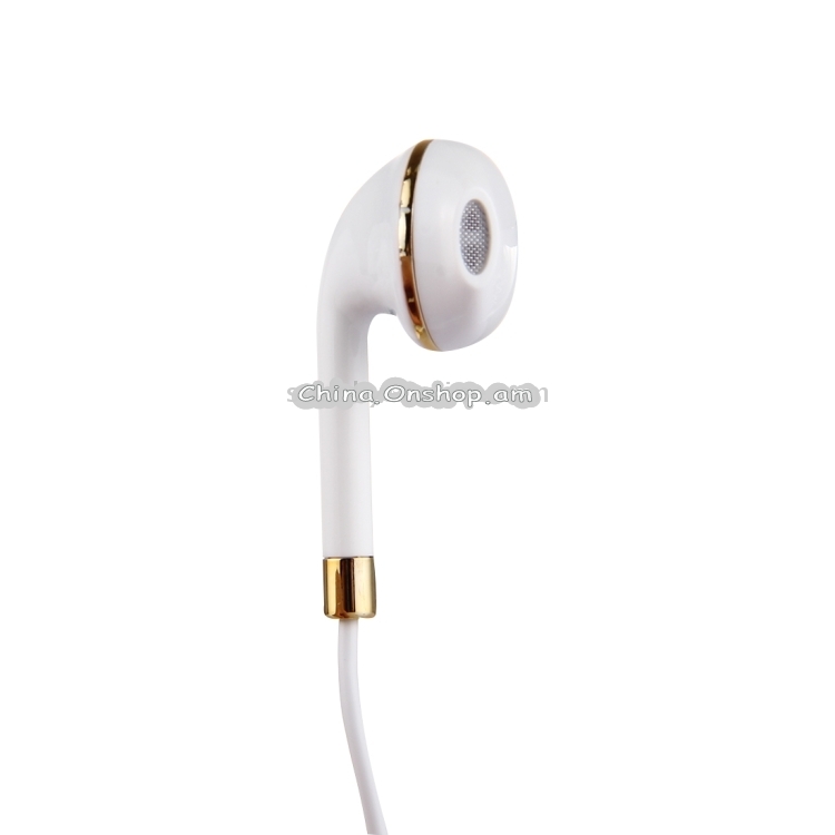 White Wire Body 3.5mm In-Ear Earphone with Line Control & Mic