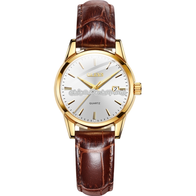 OLEVS 6898 Women Fashion Waterproof Dual Calendar Quartz Watch
