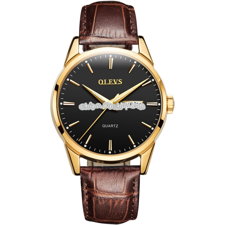OLEVS 6898 Men Fashion Waterproof Dual Calendar Quartz Watch