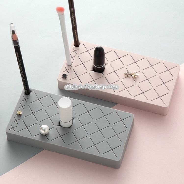 Silicone Desktop Storage Cosmetic Storage Box Eyebrow Pencil Lip Gloss Multi-frame Creative Finishing Rack