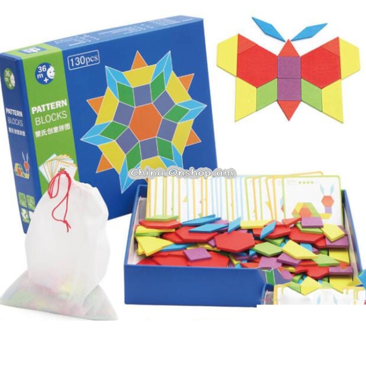 Creative Montessori Fun Children Puzzle Toys Baby Early Education Multi-functional Puzzle DIY Tangram