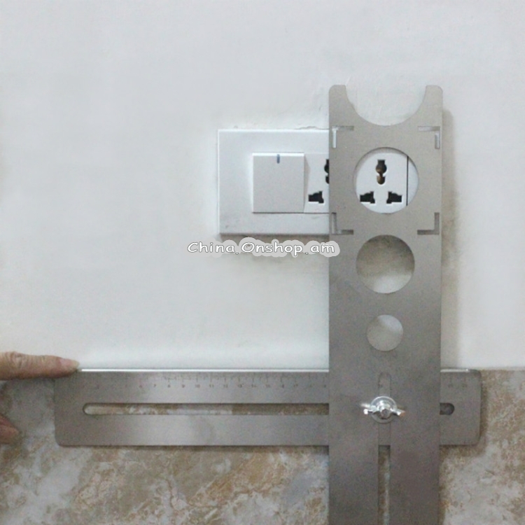 Tile Universal Hole Positioner Multifunctional Marble Perforation Measurement Adjustable Wall Floor Tile Measuring Device