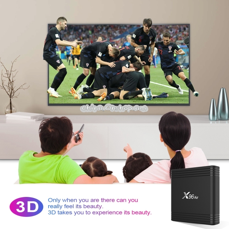 X96 Air 4K Smart TV BOX Android 9.0 Media Player wtih Remote Control, Quad-core Amlogic S905X3, RAM: 4GB, ROM: 32GB
