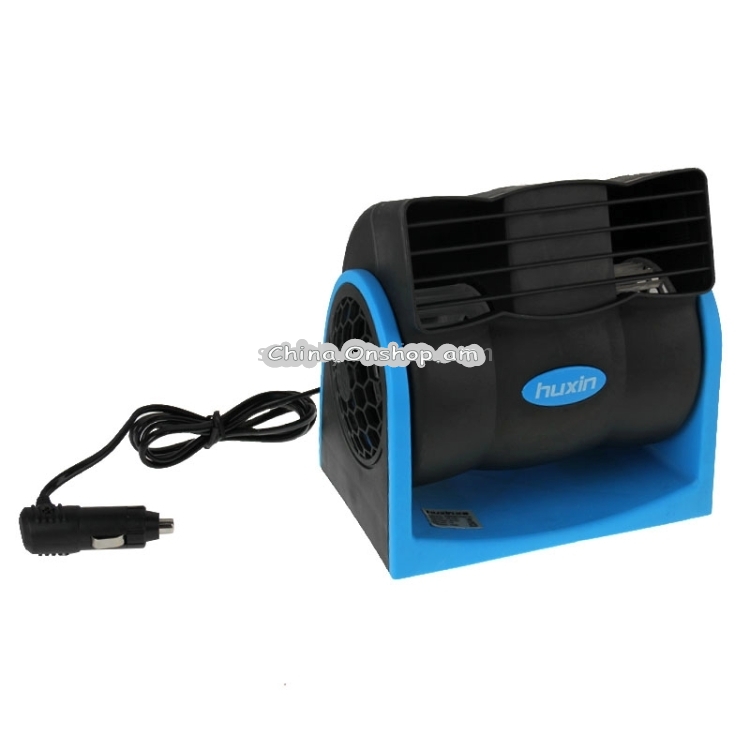 HX-T301 DC 12V 7W 2-Speed Adjustable Silent Blower Car Cooling Air Fan