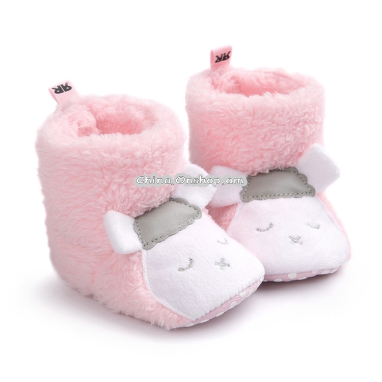 Baby Cotton Shoes 0-1 Year Old Winter Plus Velvet Baby Soft Bottom Warm Non-slip Toddler Shoes