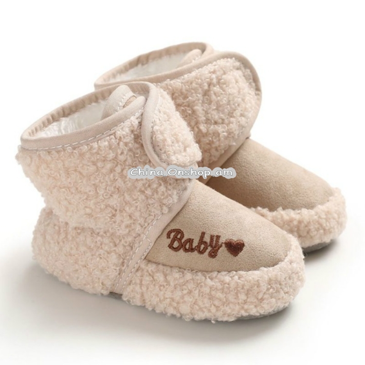 Newborn Baby 0-1 Years Old in Autumn and Winter Keep Warm Soft Bottom Toddler Shoes
