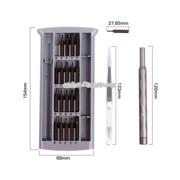 Kaisi K-3022A 22 in1 High Precision Screwdriver Set Magnetic Screwdriver Bits