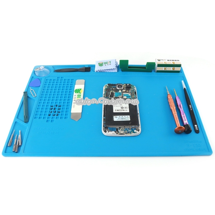 BEST-S-130 Heat-resistant BGA Soldering Station Silicone Heat Gun Insulation Pad Repair Tools Maintenance Platform Desk Mat