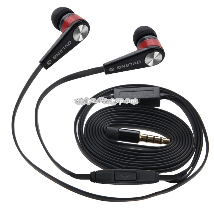 OVLENG Stereo Hands-free Earphone with Mic, Length: 1.2m