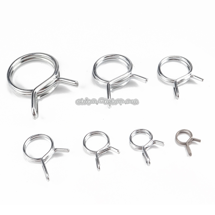 75 PCS Double Wire Spring Tube Clamp Water Pipe Clamps