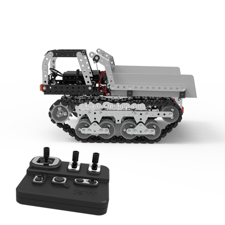 MoFun SW(RC)-007 2.4G Wireless Remote Control 10-channel Dump Truck Children DIY Stainless Steel Assembled Toy