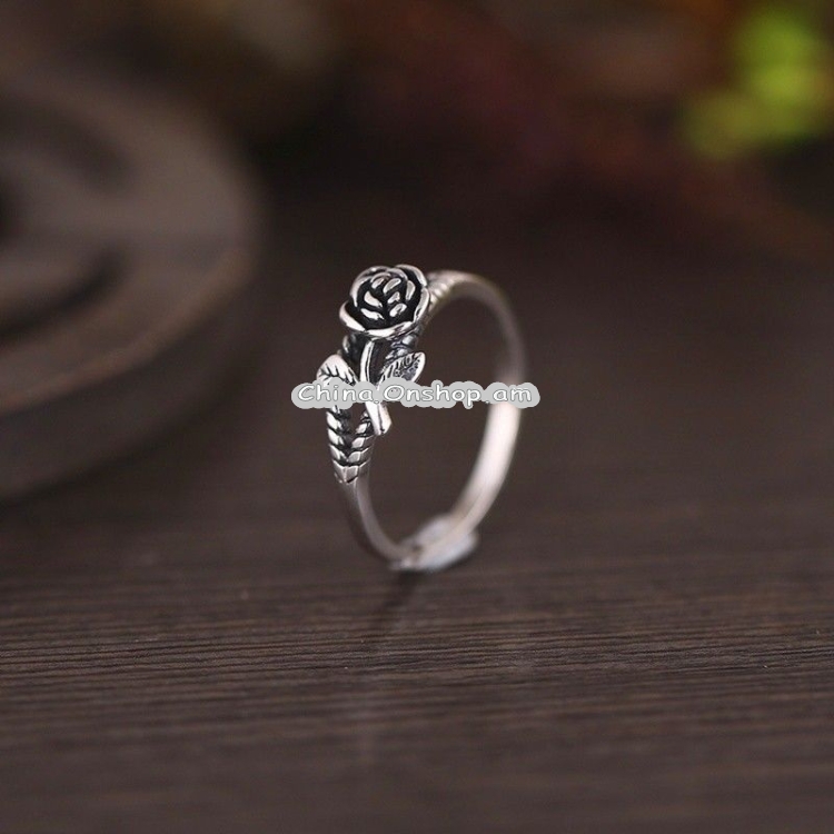 Women Vintage Rose Simple Engagement Ring Jewelry Fashion Jewelry