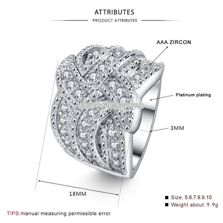 Women Fashion Luxury Zircon Stone Rings