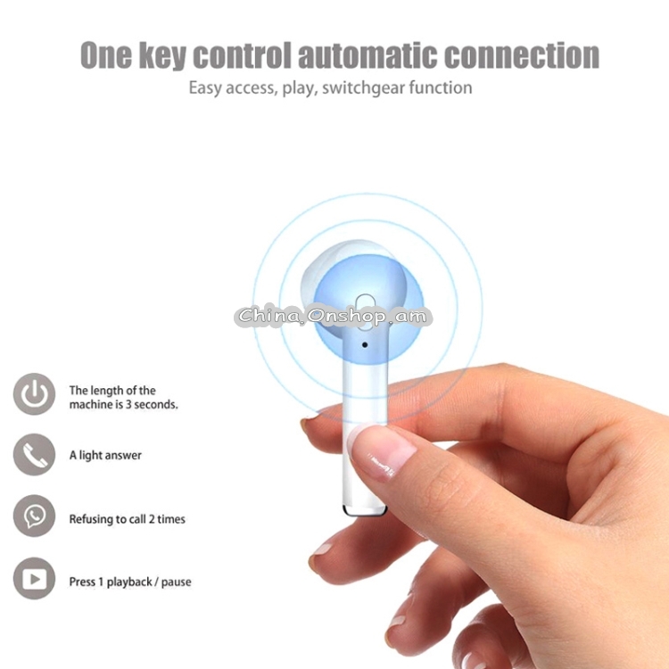 i12 TWS Bluetooth 5.0 Sports Wireless Earphones with Charging Case, Support iOS / Android Auto Pairing & Touch Control
