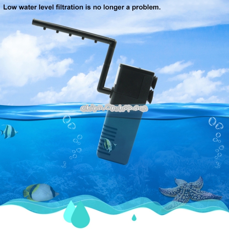 HX-300L 5W 400L/H Multi-function Submersible Aquarium Water Pump Circulation Pump Fish Tank Internal Air Filter