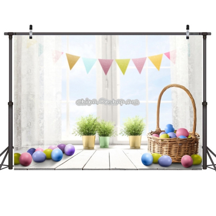 2.1m x 1.5m Easter Bunny Children Birthday Party Cartoon Photography Background Cloth