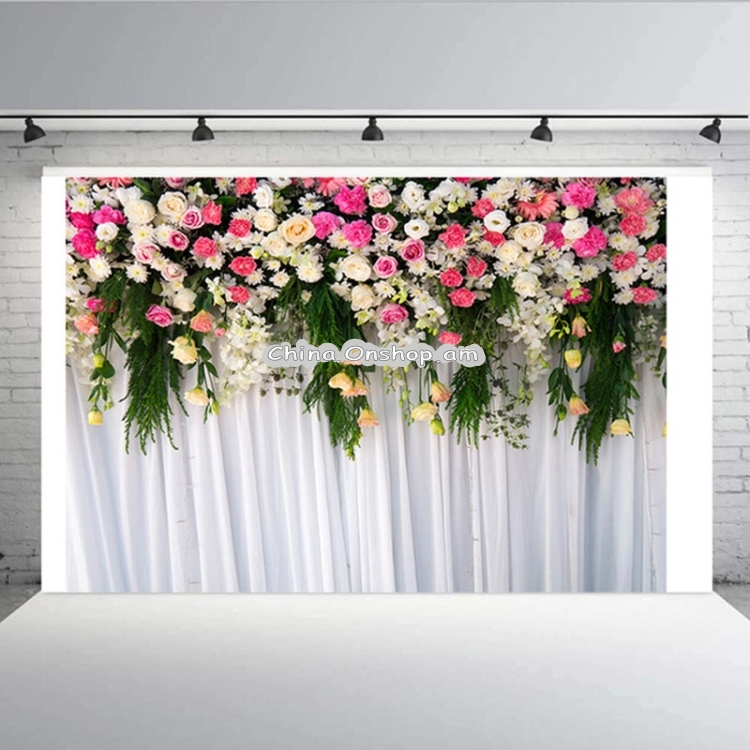 2.1m x 1.5m Flower Wall Simulation Wedding Theme Party Arrangement Photography Background Cloth(W091)