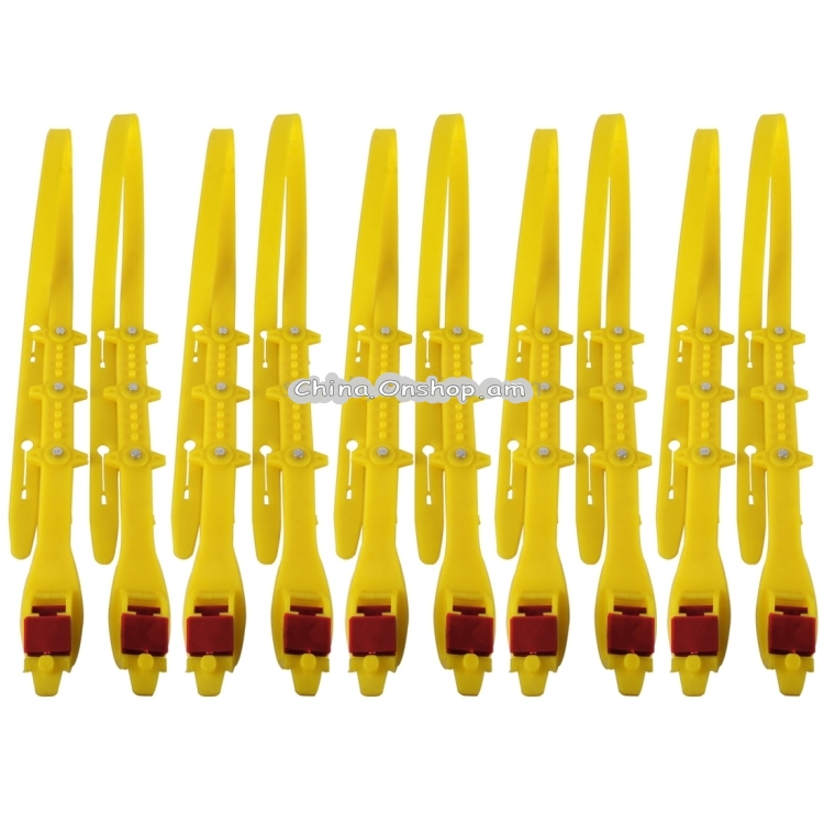 10 PCS Car Snow Tire Anti-skid Chains Yellow Chains for Family Car