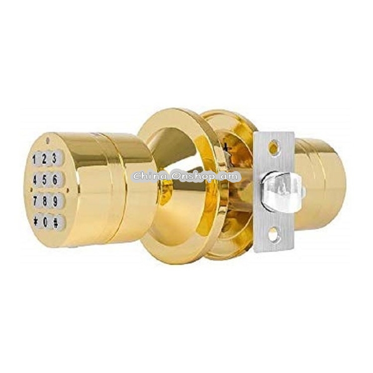 Spherical Electronic Code Door Lock Replaceable Ball Lock, Color