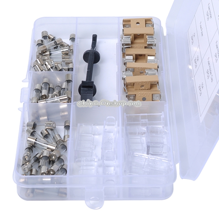 60 PCS Universal Fuse Set with PCB Fuse Holder 5A 10A 15A Lead