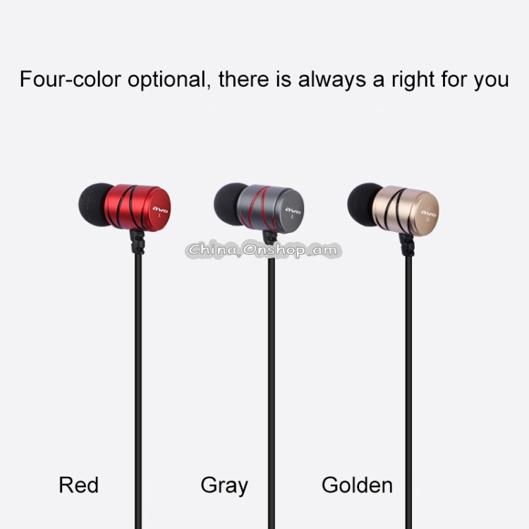 awei Q5i Nylon Weave In-ear Wire Control Earphone with Mic