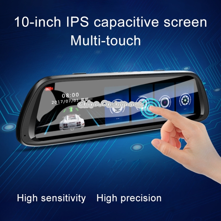 K62 10 inch Full HD Starlight Night Vision 1080P Multi-functional Smart Car Dual Lens DVR, Support TF Card / Motion Detection
