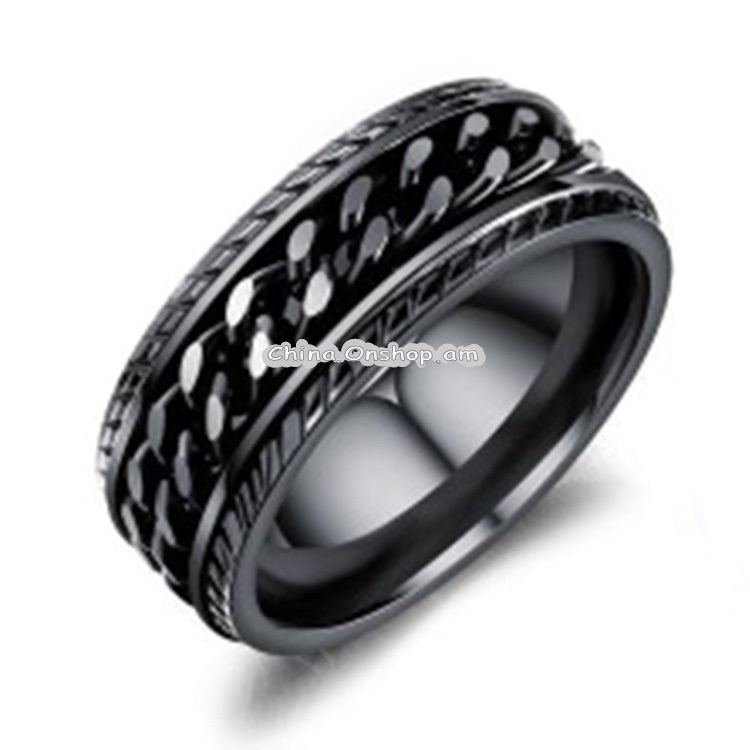 OPK Titanium Steel Personality Trend Hip Hop Ring for Men
