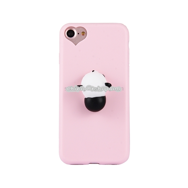 For iPhone 6 & 6s 3D Panda Pattern Squeeze Relief Squishy Dropproof Protective Back Cover Case