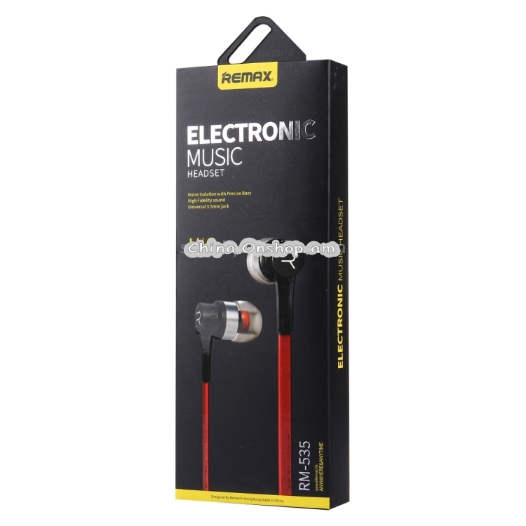 REMAX RM-535i In-Ear Stereo Earphone with Wire Control + MIC, Support Hands-free