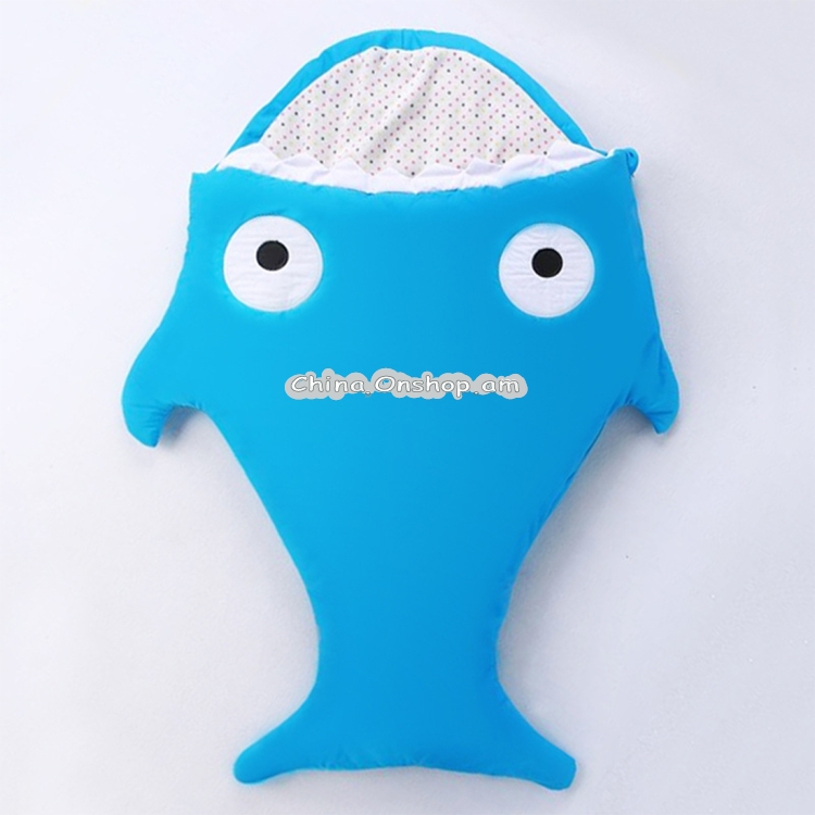 Cute Shark Style Baby Sleeping Clothing Bag for 1-1.5 Years Baby, Size: 105cm x 55cm