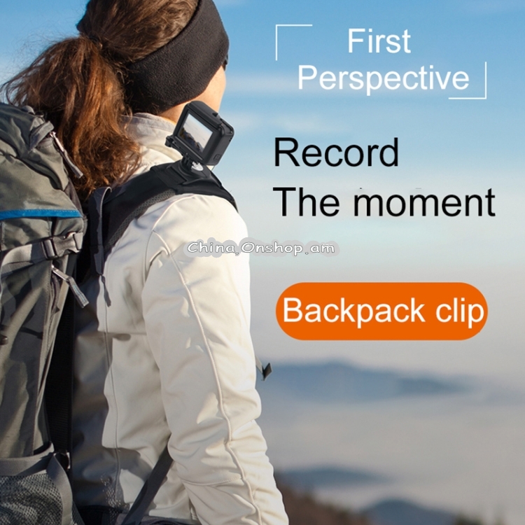 RUIGPRO Hook and Loop Fastener Backpack Rec-Mounts Clip Clamp Mount with Screw for DJI Osmo Action, GoPro NEW HERO / HERO7 /6 /5 /4