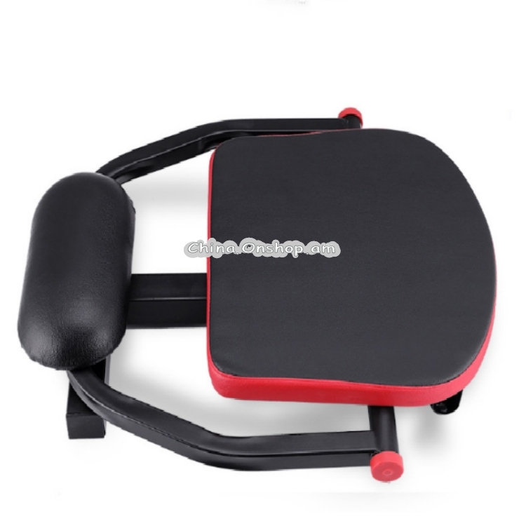 Black Portable Household Fitness Equipment Abdomen Machine, Specification:Two springs