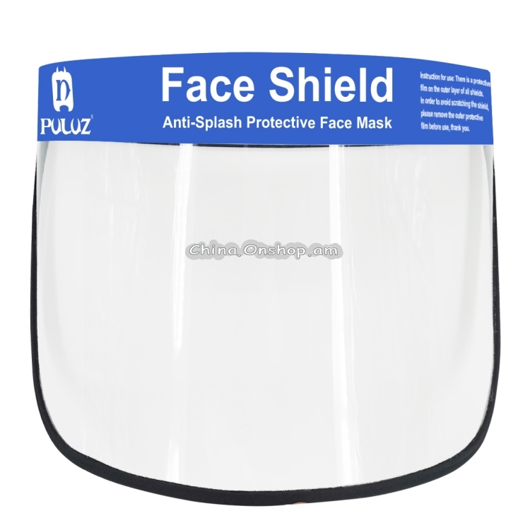 PULUZ Anti-Saliva Splash Anti-Spitting Anti-Fog Anti-Oil Protective Face Shields Mask with Elastic Band, English Words