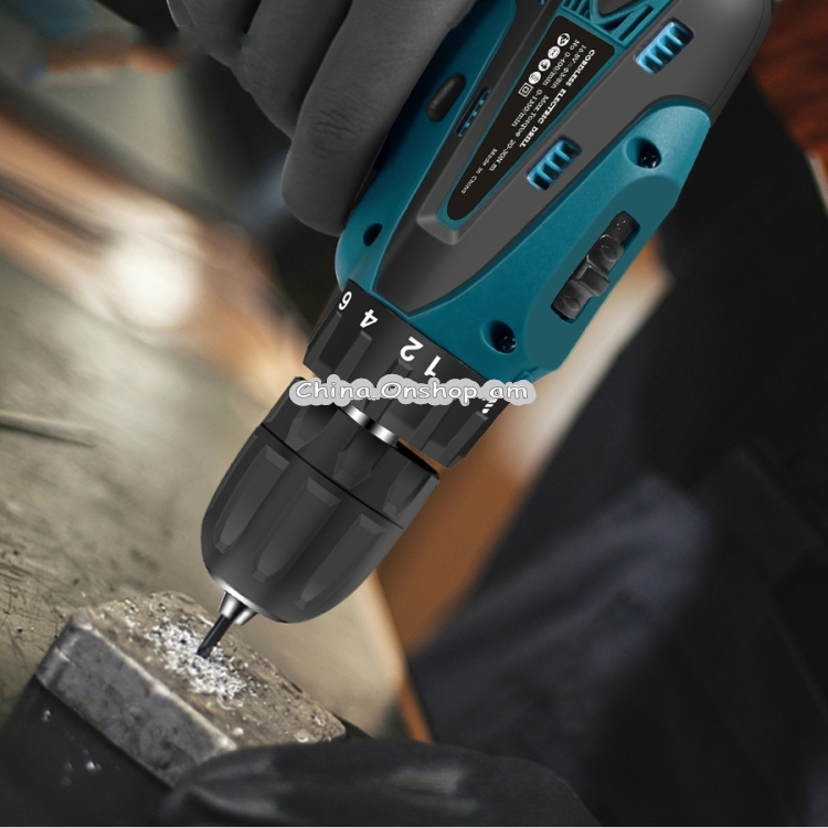 HILDA Electric Drill Cordless Screwdriver Lithium Battery Mini Drill Cordless Screwdriver Power Tools, Model:16.8V