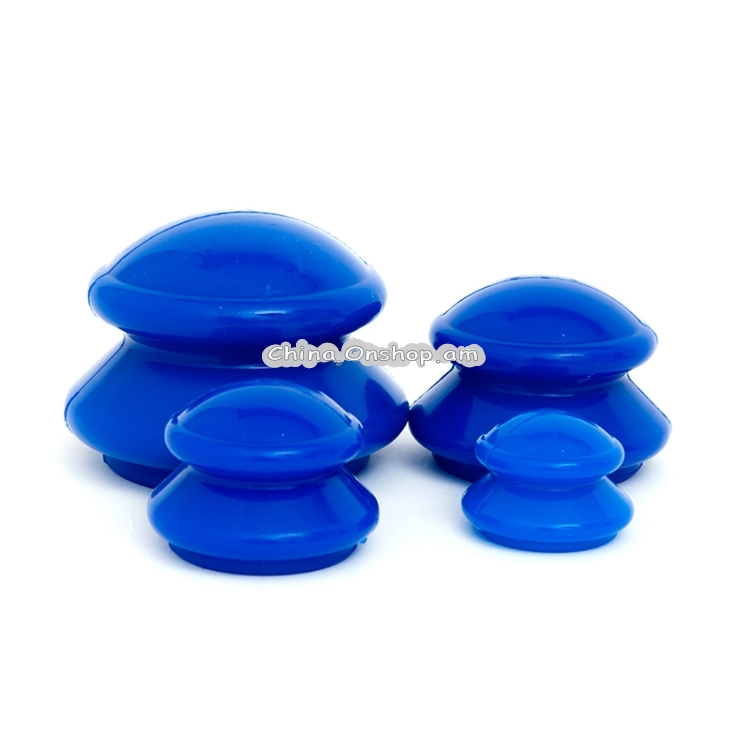 4 Cups / Set Health Care Body Massage Cupping Therapy Anti Cellulite Silicone Vacuum Cups
