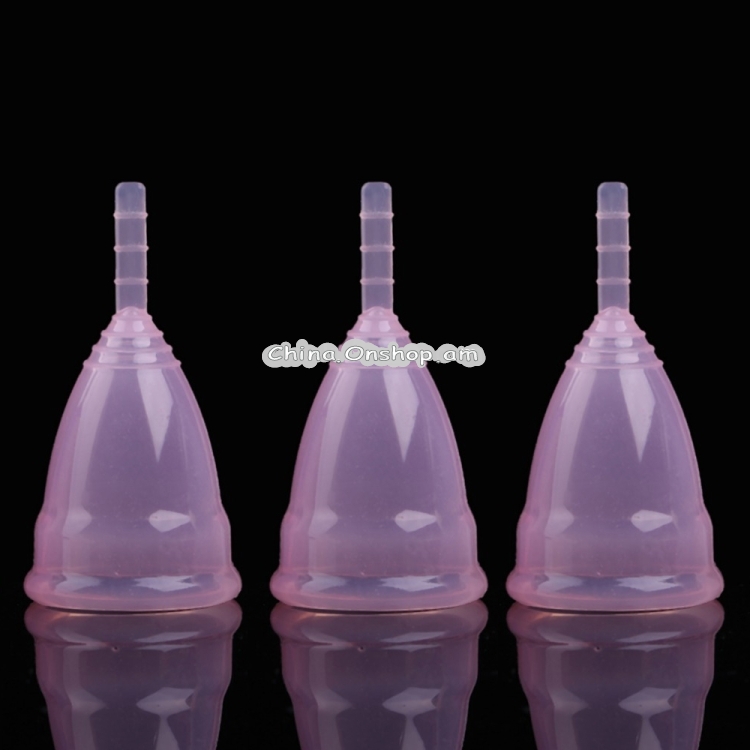 Reusable Soft Cup Silicone Menstrual Cup, Size:Small