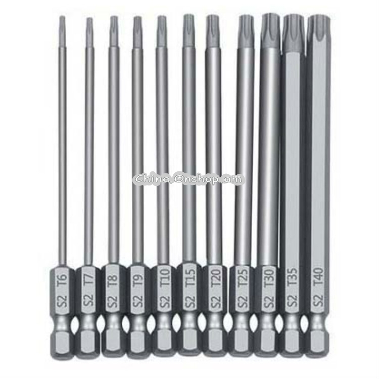 11 PCS 100mm Plum Blossom Hollow Bit Multifunctional Peeling Bit Set