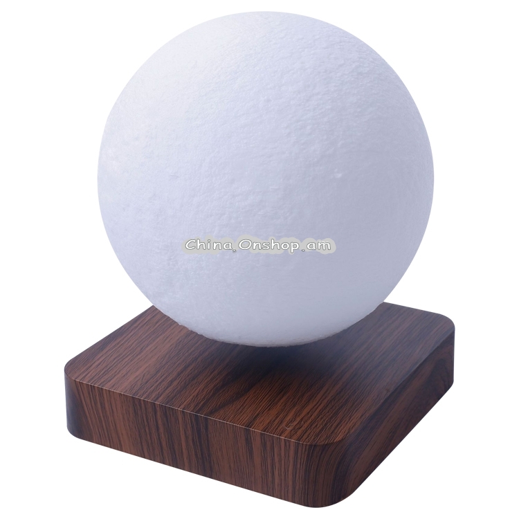 Magnetic Levitation 3D Print Moon Lamp 3-color Touch Control Night Light with Base