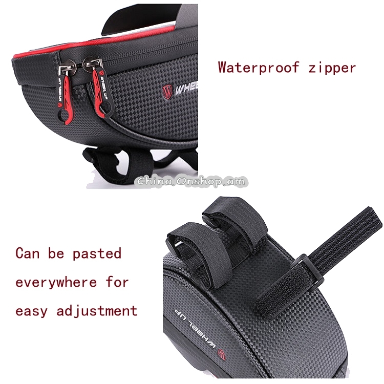 WHEEL UP Anti-splashing Touch Screen Bicycle Mobile Phone Bag Mountain Bike Front Beam Bag Riding Handlebar Bag
