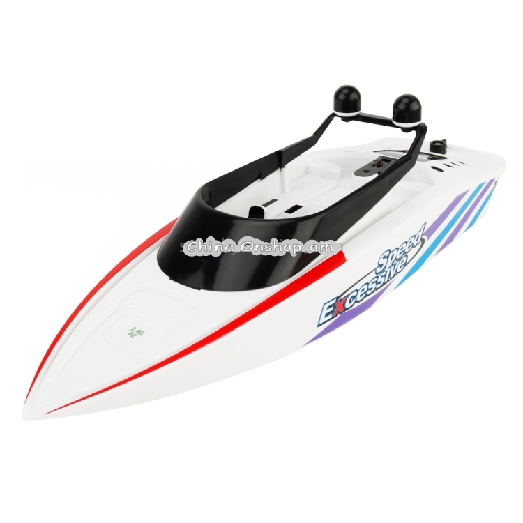 3323 4-Channel 2.4Ghz Radio Control Racing Boat RC Speedboat Kids Toy with Remote Controller(White)
