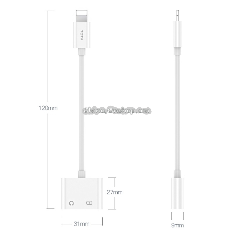 TOTUDESIGN EAUC-18 Glory Series 8 Pin to 8 Pin Female + 3.5mm Audio Converter Adapter