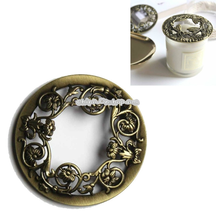 Built-in Wrought Iron Polythermal Anti-hanging Wall Scented Candle Zinc Alloy Smart Cover(Flower Section)