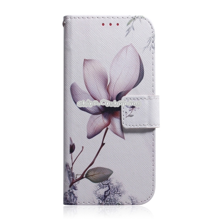 Magnolia Flower Pattern Coloured Drawing Horizontal Flip Leather Case for Huawei Honor 8X, with Holder & Card Slots & Wallet