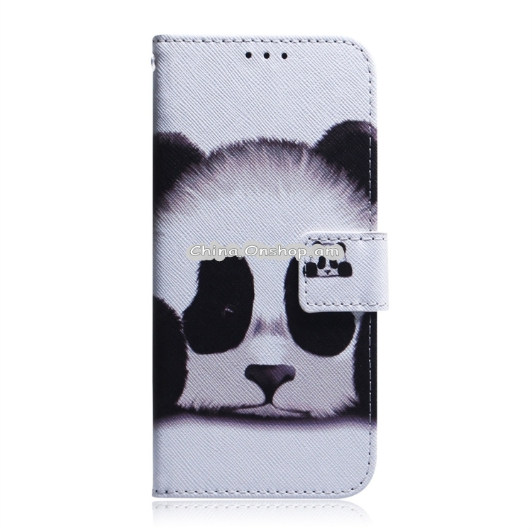 Panda Pattern Coloured Drawing Horizontal Flip Leather Case for Huawei Honor 8X, with Holder & Card Slots & Wallet