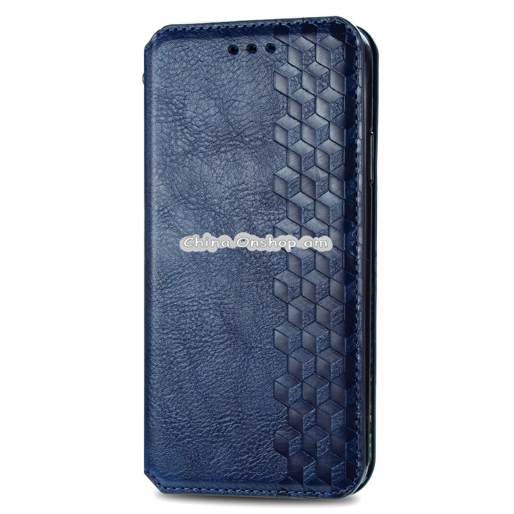 For Xiaomi Mi Note 10 Lite Cubic Grid Pressed Horizontal Flip Magnetic PU Leather Case with Holder & Card Slots & Wallet