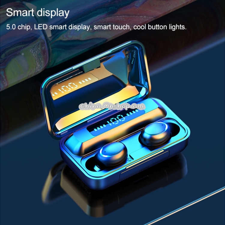 F9-5 Bluetooth 5.0 TWS Wireless Binaural Bluetooth Earphone with Charging Box & Support Call & LED Digital Display