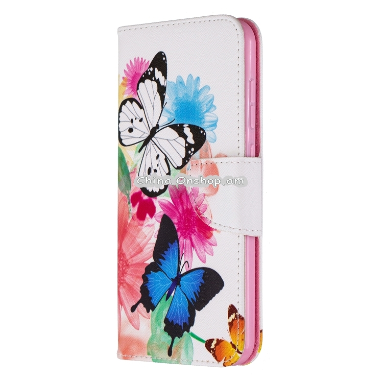For Nokia 2.3 Colored Drawing Pattern Horizontal Flip Leather Case with Holder & Card Slots & Wallet(Butterfly)