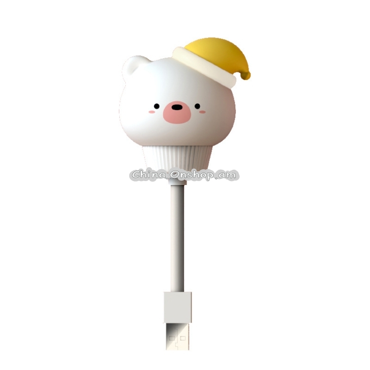 USB Night light LED Cute Bedroom Sleep Eye Protection Bedside Lamp, Style:Remote Control Version
